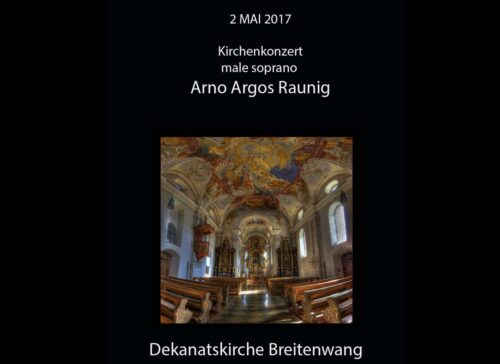 Solo Konzert Arno Raunig Dekanatskirche Breitenwang 2 mai 2017